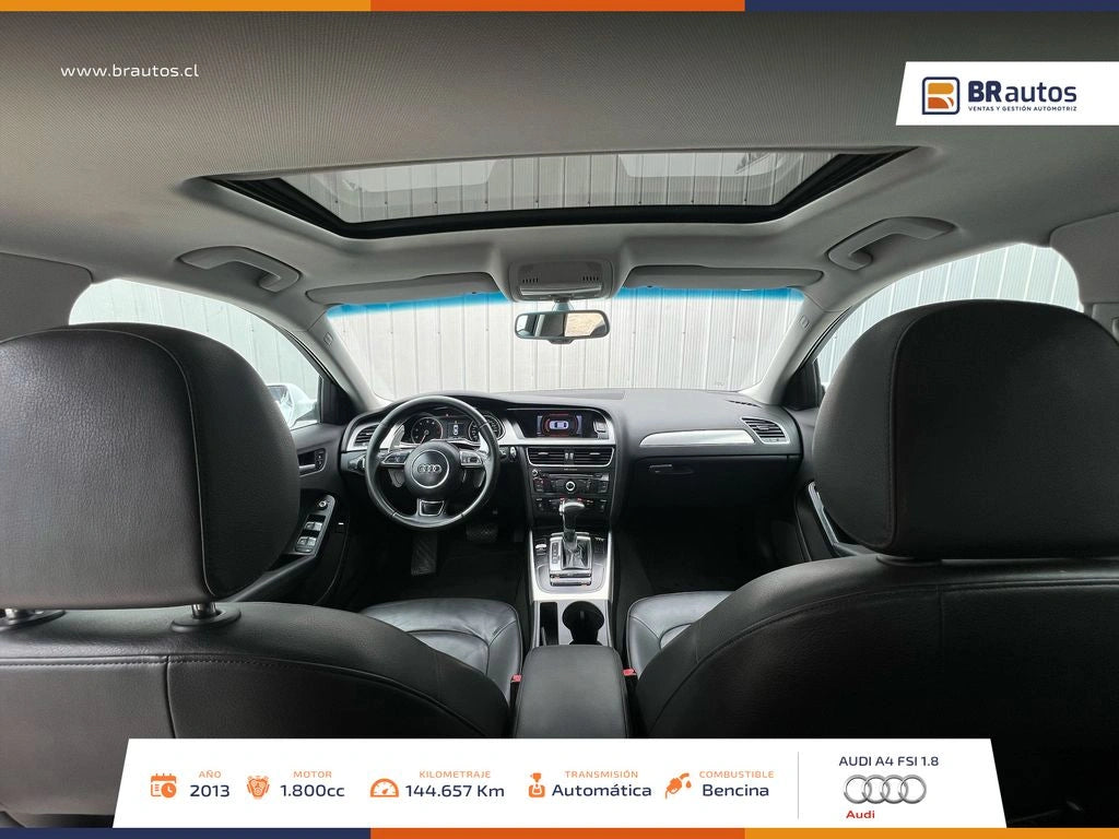 Interior de lujo Audi A4 2013 comandos al volante y climatizador