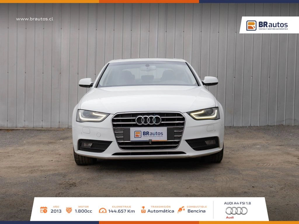 Audi A4 1.8 Turbo 2013 frente elegante color plata