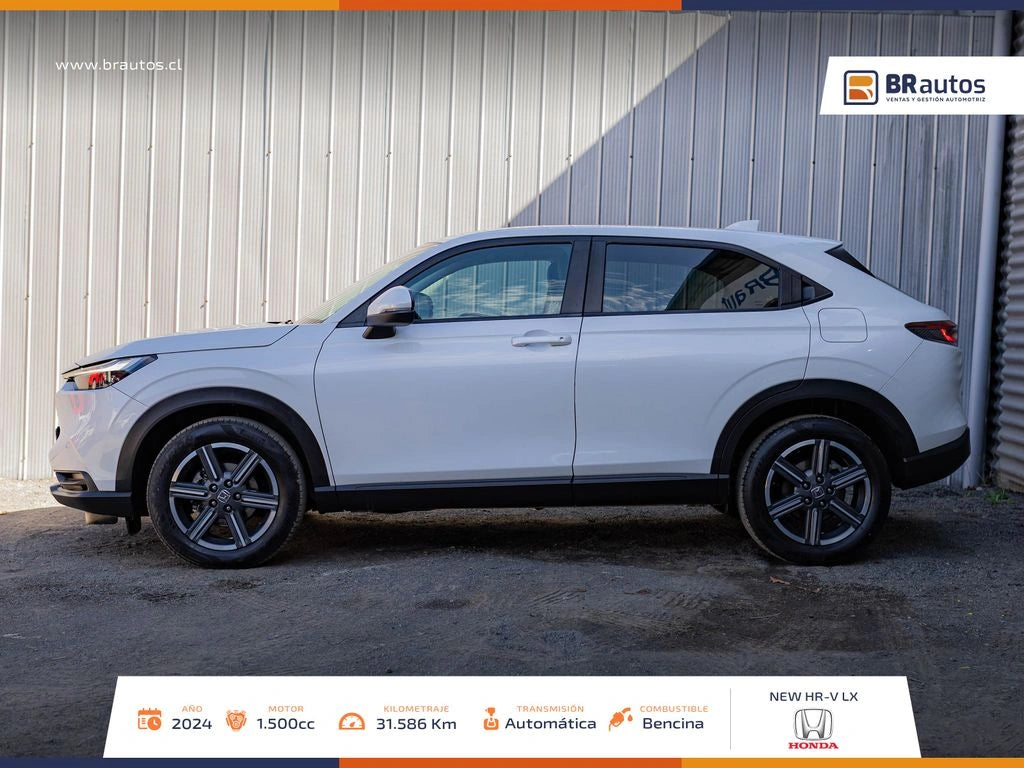 Vista lateral Honda HR-V 1.5 LX llantas de aleación bitono