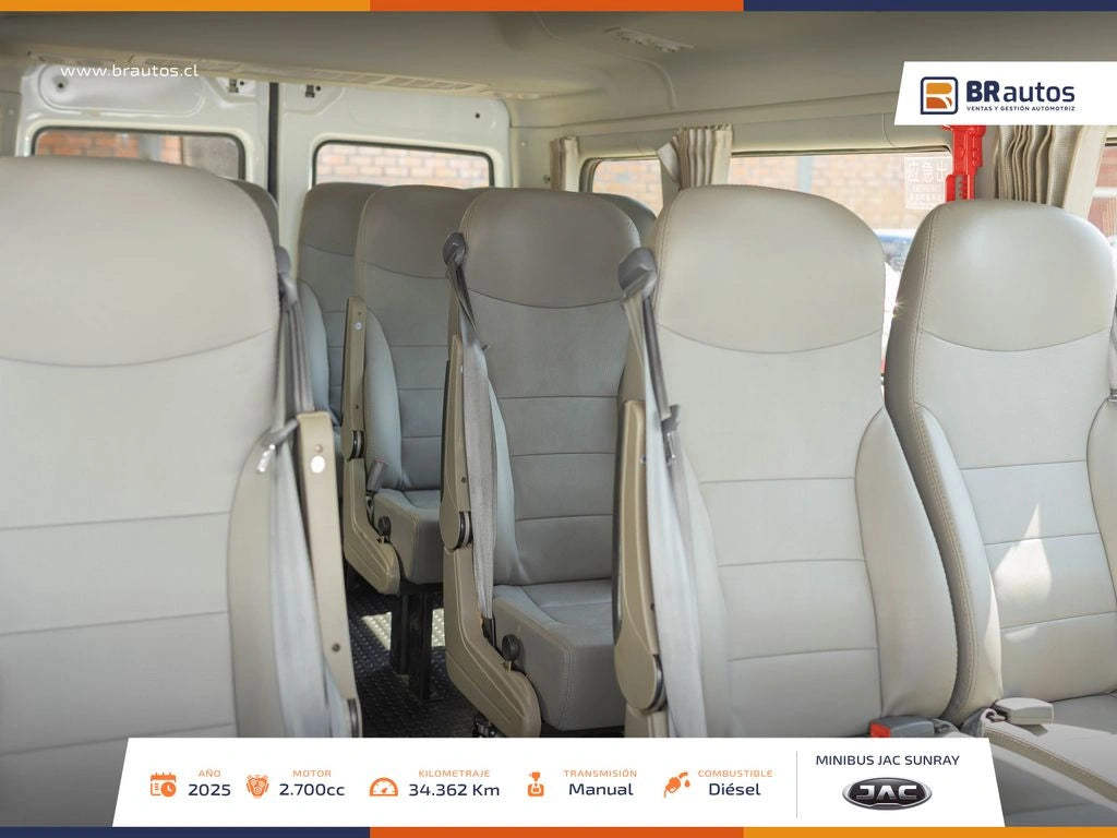 JAC Sunray 2.7 Diésel 2025 | 13+1 Pasajeros | 34.362 KM | Casi Nueva - Los Angeles