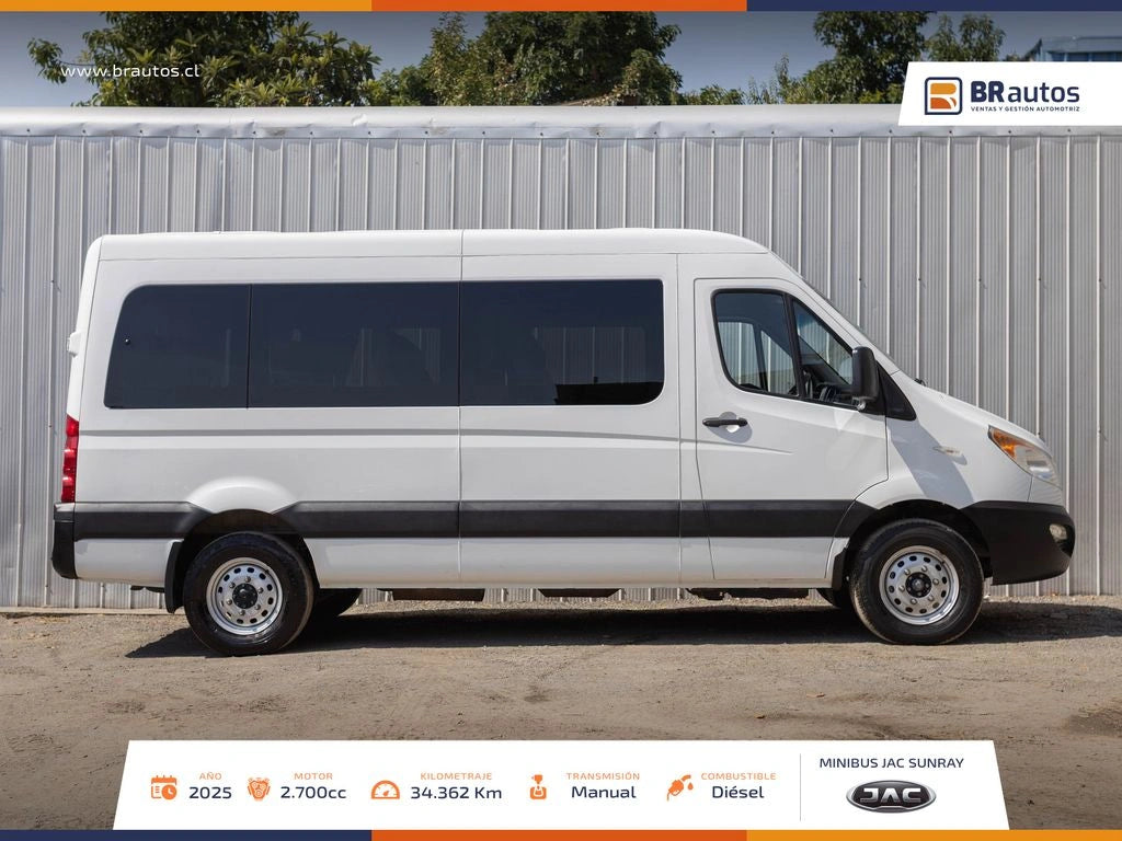 Perfil JAC Sunray 2.7 diésel transporte privado 2025