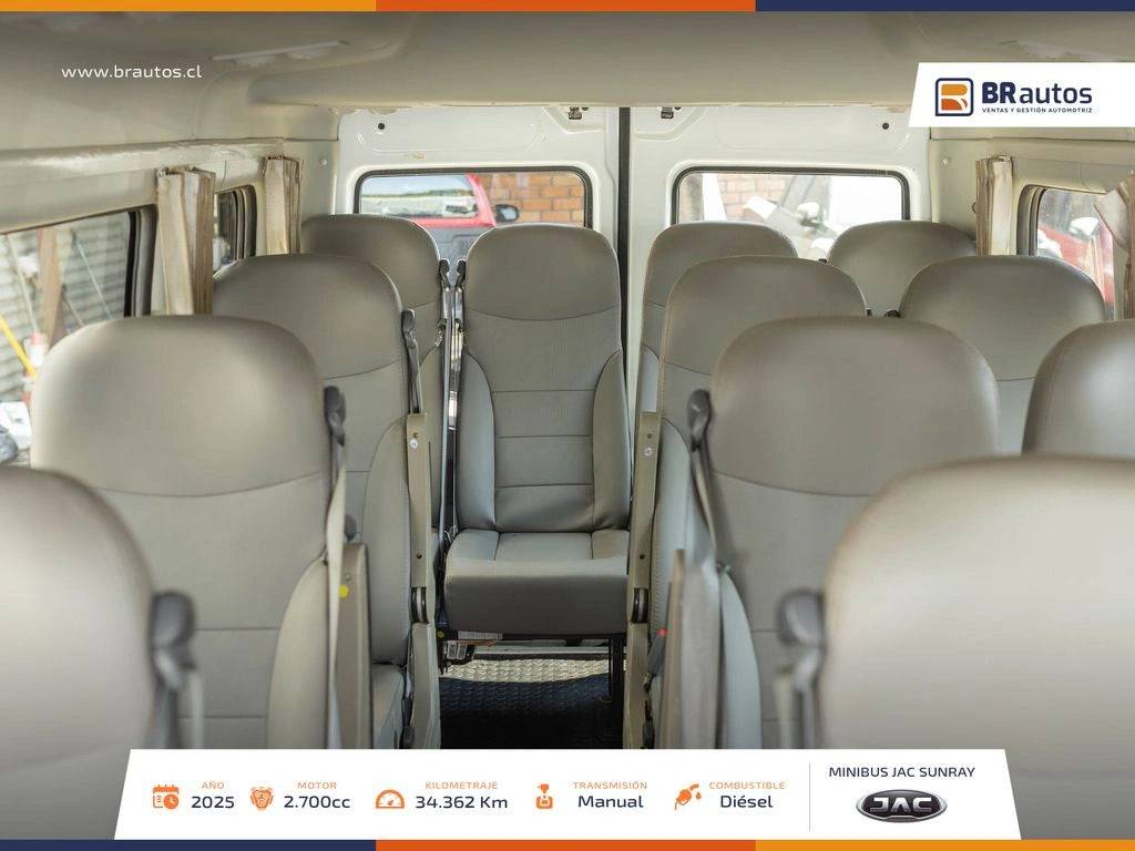 JAC Sunray 2.7 Diésel 2025 | 13+1 Pasajeros | 34.362 KM | Casi Nueva - Los Angeles