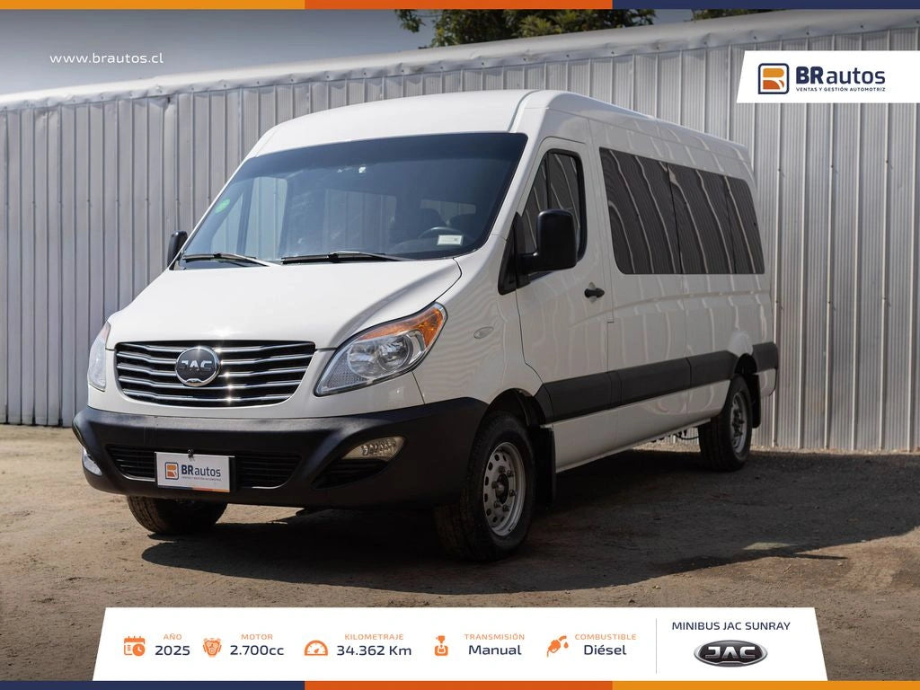 JAC Sunray 2.7 Diésel 2025 | 13+1 Pasajeros | 34.362 KM | Casi Nueva - Los Angeles