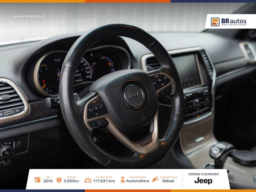 Jeep Grand Cherokee Limited 3.0 TD 4x4 2015 | Único Dueño | Diésel | Santiago