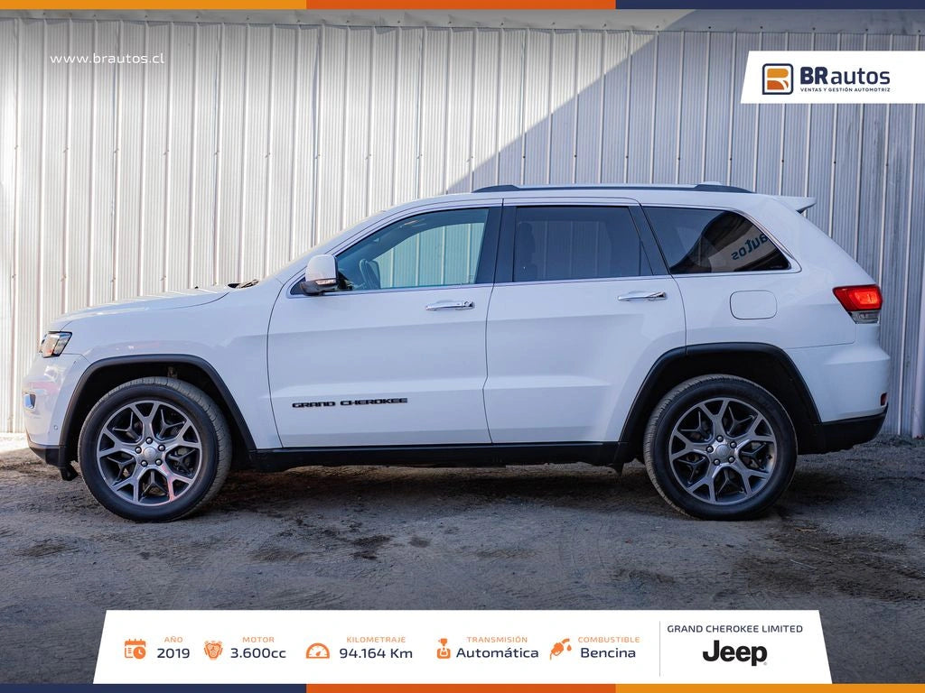 Vista lateral Jeep Grand Cherokee 2019 llantas 18 pulgadas
