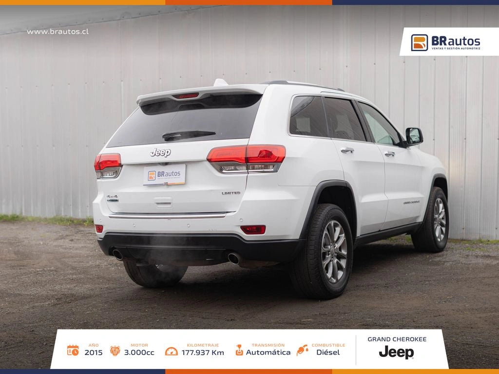 Jeep Grand Cherokee Limited 3.0 TD 4x4 2015 | Único Dueño | Diésel | Santiago