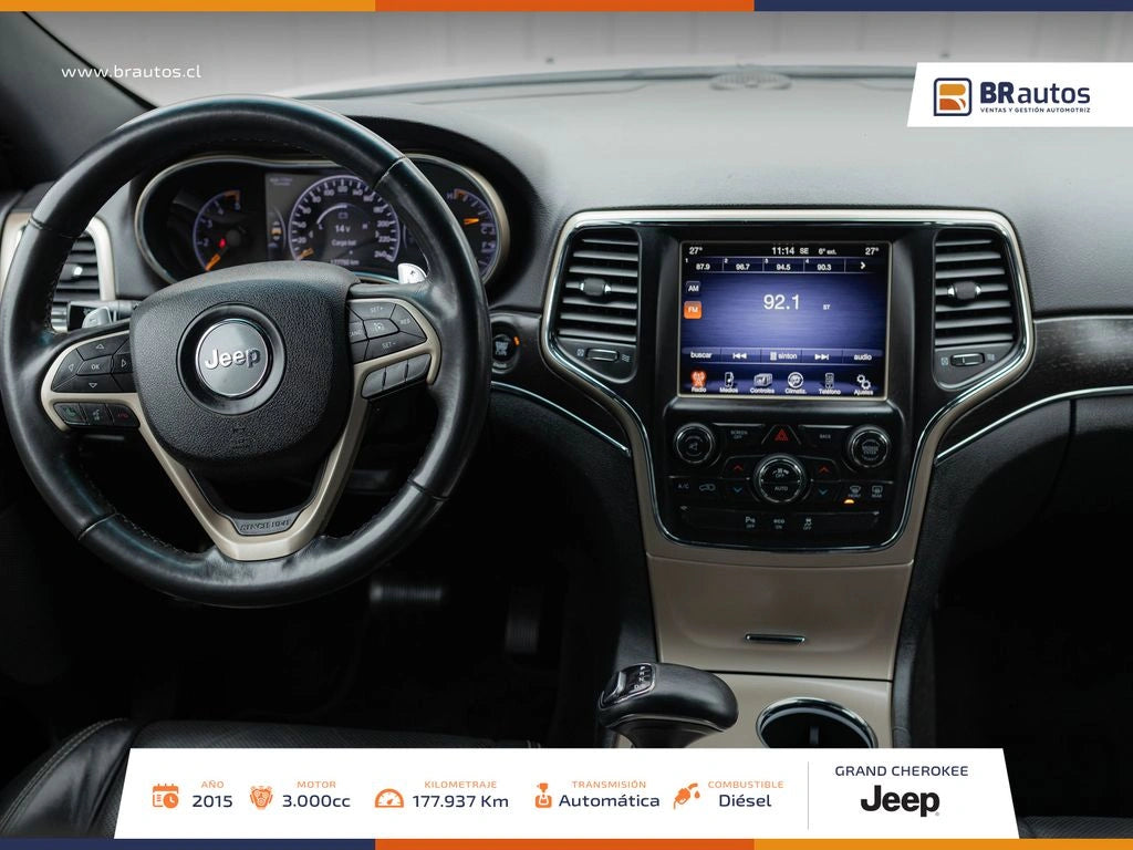Jeep Grand Cherokee Limited 3.0 TD 4x4 2015 | Único Dueño | Diésel | Santiago