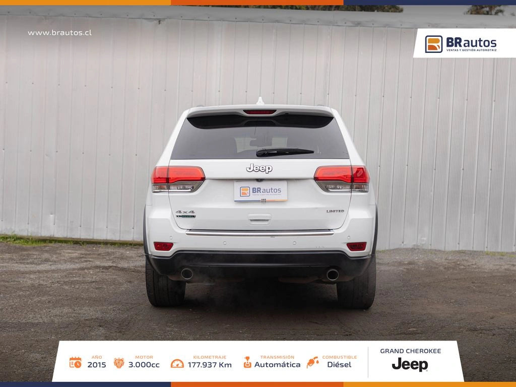 Jeep Grand Cherokee Limited 3.0 TD 4x4 2015 | Único Dueño | Diésel | Santiago