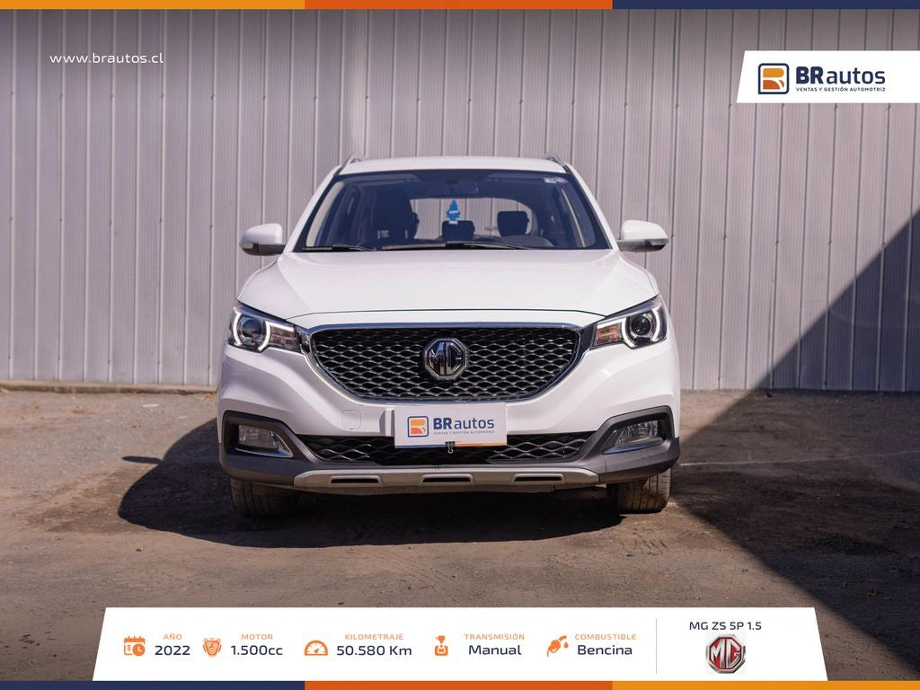 MG ZS 1.5 2022 frente SUV moderno blanco