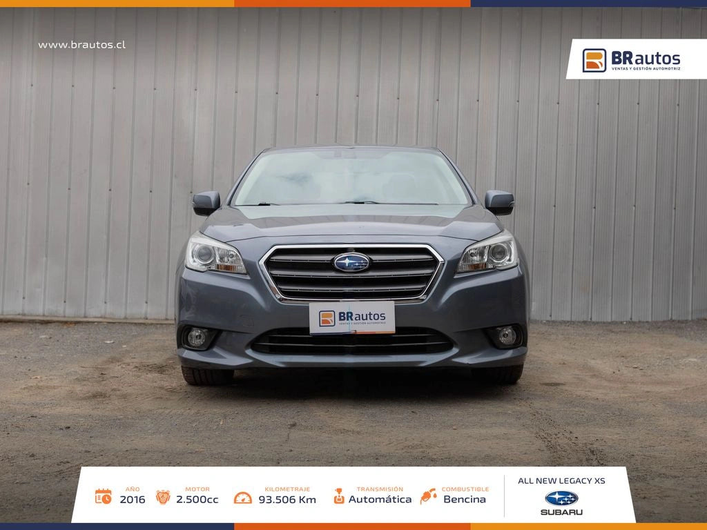 Subaru Legacy 2.5 XS 2016 frente sedán elegante plateado