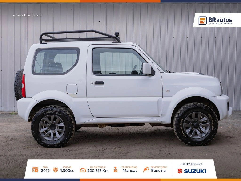 Vista lateral Suzuki Jimny 3 puertas llantas de aleación